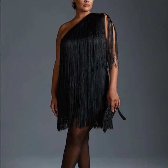 Anthropologie hutch one shoulder fringed mini dress - Picture 8 of 16